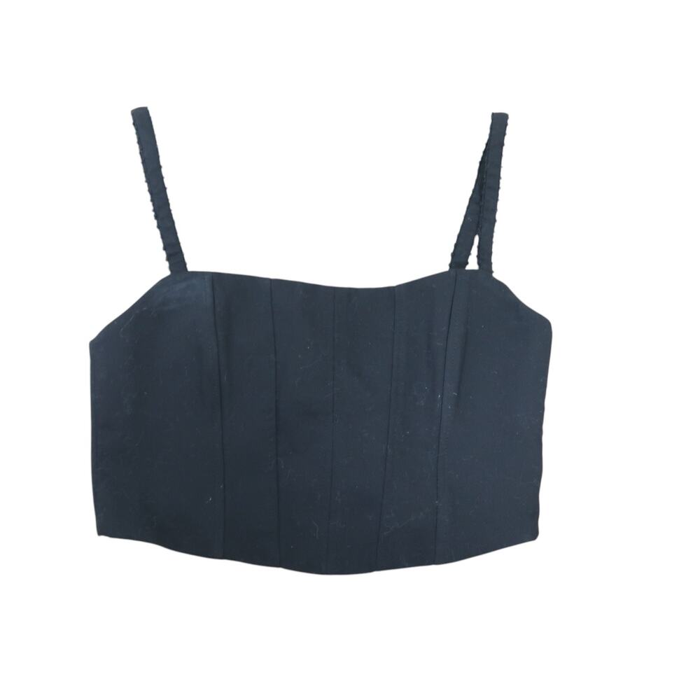 Zara black corset bustier crop top S